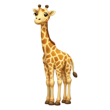 full body, cute giraffe with short neck  sticker