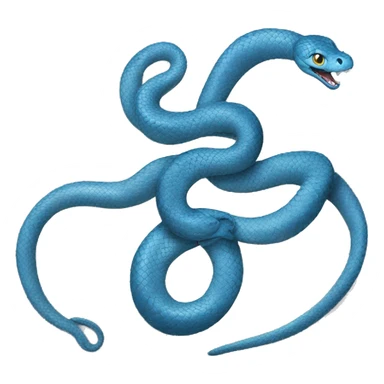 serpente blu nel  sticker