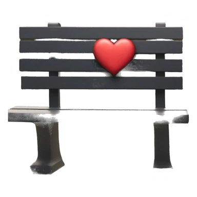 Hearts on a bench sticker