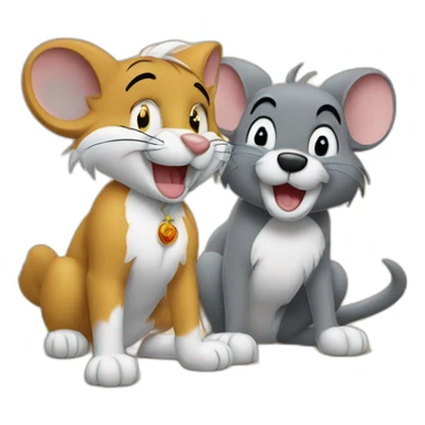 Tom and jerry and Pluto sticker