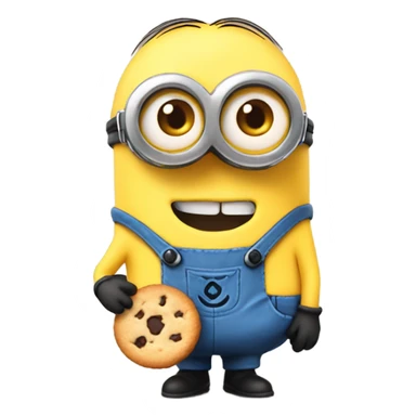 Minion with a cookie sticker