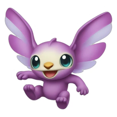 flying baby Digimon creature sticker