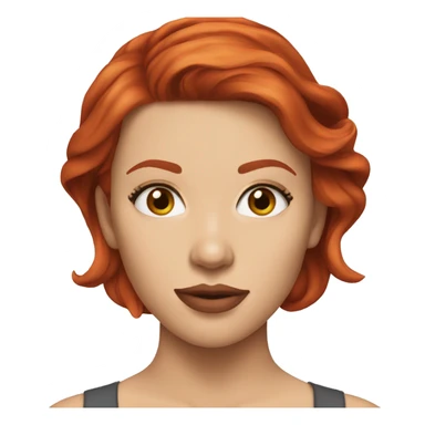 Scarlett Johansson red hair  sticker
