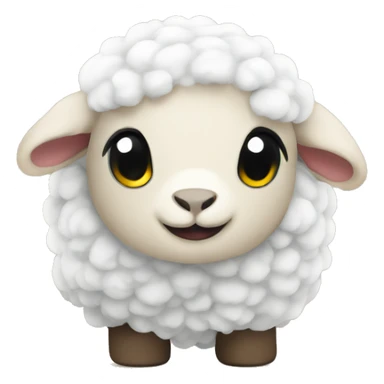 lamb plush sticker