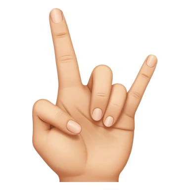 Hand with middle finger down, rest of fingers up sticker