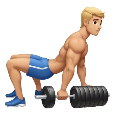 buff guy lying lats down on foam-roller sticker