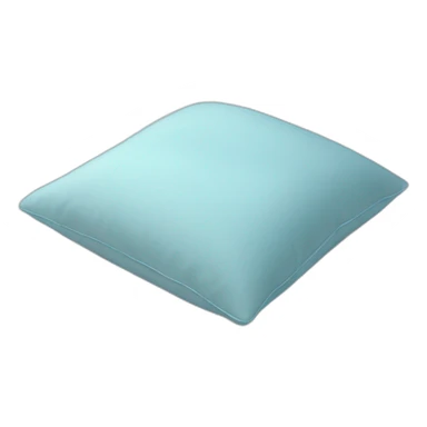 Very soft light blue bed pillow sticker
