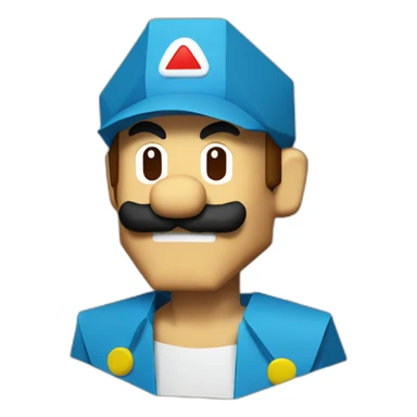 Origami mario sticker