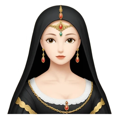 девушка вампир с темными волосами, очень бледной кожей и черным макияжем глаз sticker