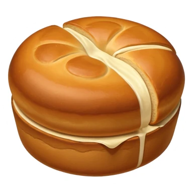 Pan de bono. Pan redondo y liso sticker