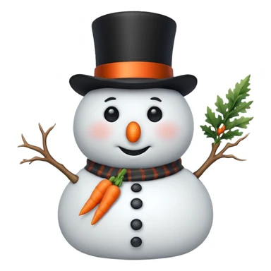 A chubby snowman sticker