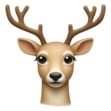 Beige asthetic Christmas deer sticker