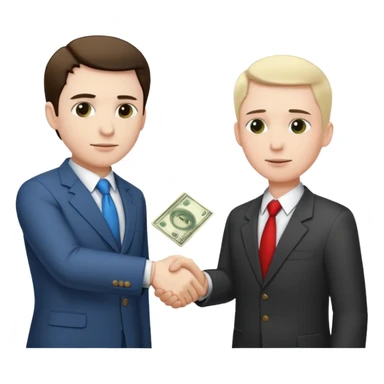 money + handshake + politician + Bribe sticker
