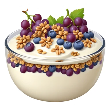Ginnasticayoghurt bowl with grapes and blueberries sticker