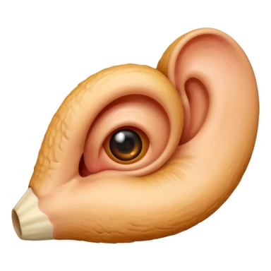 Left Human's ear sticker
