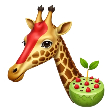 Una jirafa con una sandía  sticker