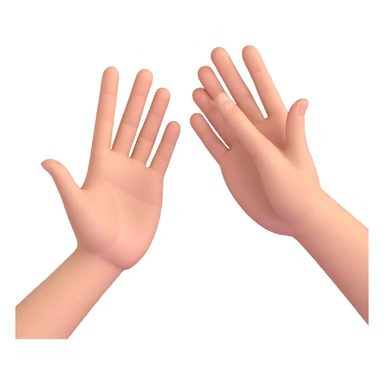 hands shaking floating in mid air sticker