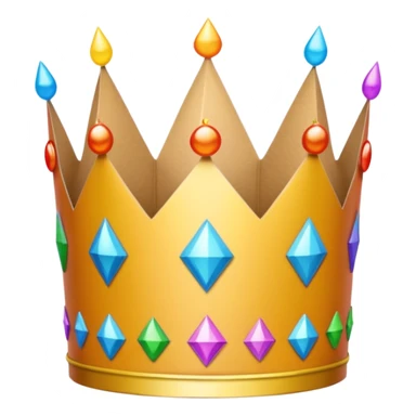 birthday cardboard ncrown sticker