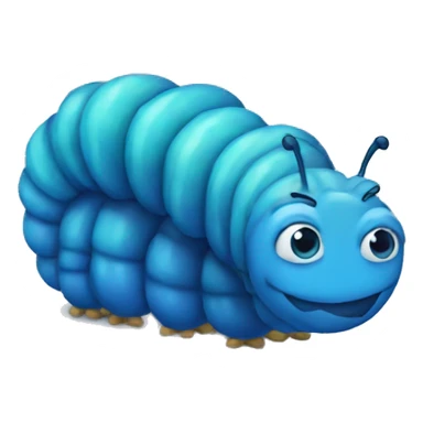 blue catepillar sticker