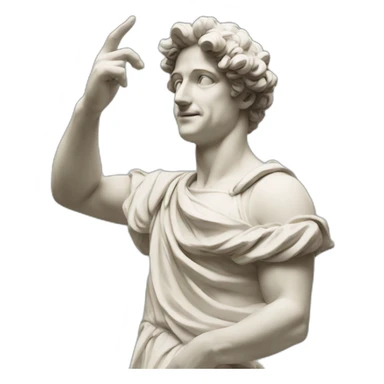 italian statue doing italian gesture sticker