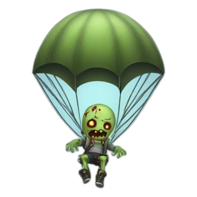 Zombie on Parachute sticker