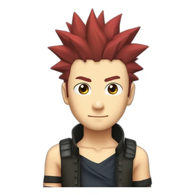 naruto spike hair with suite sticker