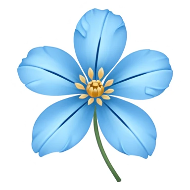 light blue flower bleeding sticker
