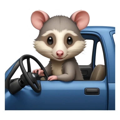 Sad opossum driving a Chevy Silverado  sticker