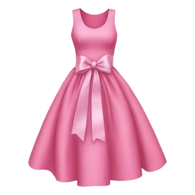 pink dress with ribbon sticker