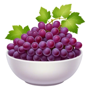 bowl of light purple Grapes in white bowl sticker