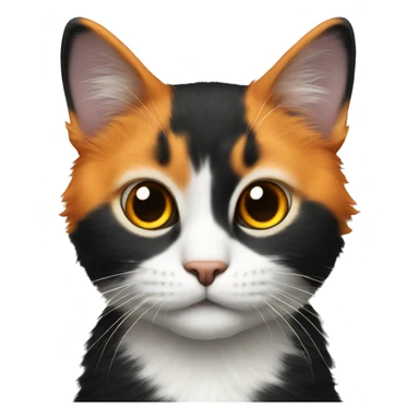Cat with half orange and half black fur  sticker