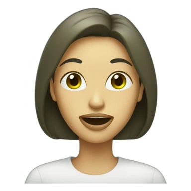 Woman with cucumber in mouth sticker