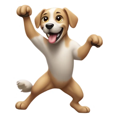 dog dancing  sticker