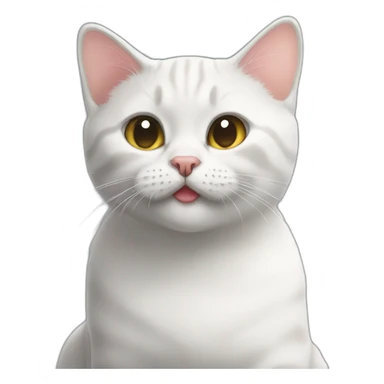 british short-hair cat kissing sticker