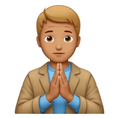 make praying man emoji looks exactly using default iphone emoji icons like man, and pray hands sticker