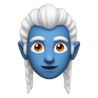 Blue-Elf-White-Mohawk-Orange-Eyes sticker