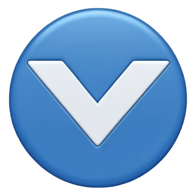A blue circle with a white checkmark inside (dark blue checkmark) sticker