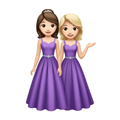 girls in a prom sticker