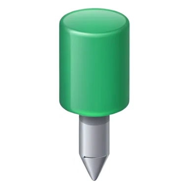 green push pin sticker