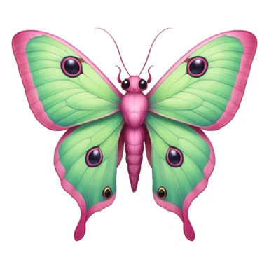 pink luna moth  sticker