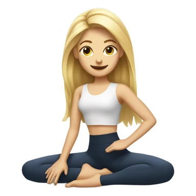 Blonde woman doing splits  sticker