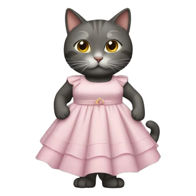 Cat in a dress sticker