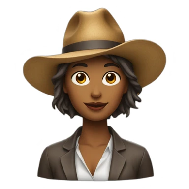 Femme avec un chapeau de caca sticker