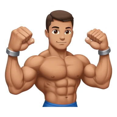 bodybuilder forearm exercise sticker