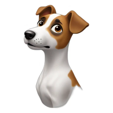 jack russel confused tilted head sticker