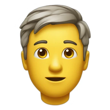 Visage jaune avec une expression du visage qui montre le désespoir sticker