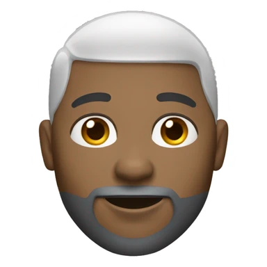 Bald light skinned black golfer with grey goatee sticker