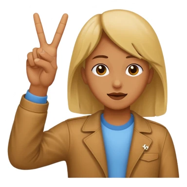 throwing up the peace sign  sticker