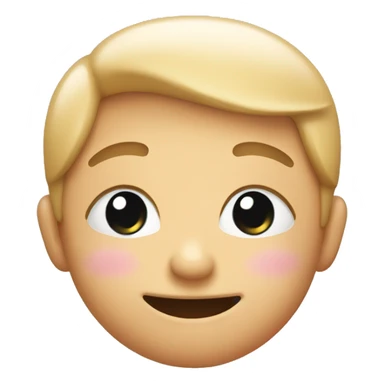 A blushing face with fingers squishing its cheeks. sticker