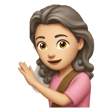 Maria opening a door sticker